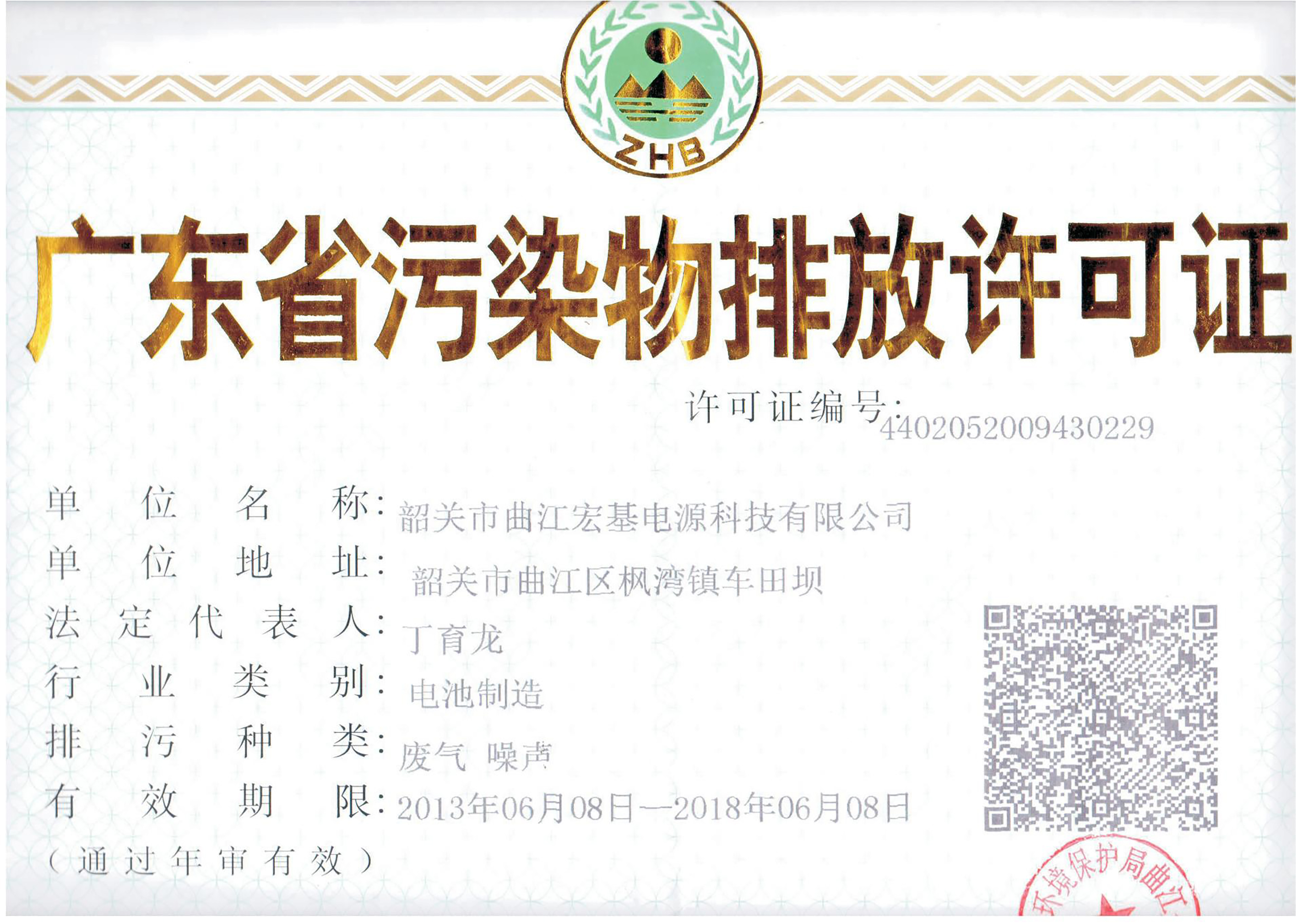 Guangdong Province Pollution Emission Permit